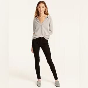 J. crew new black 9" mid-rise stretchy toothpick jean